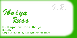 ibolya russ business card